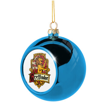 Gryffindor, Harry potter, Blue Christmas tree ball ornament 8cm