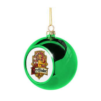 Gryffindor, Harry potter, Green Christmas tree ornament ball 8cm