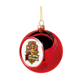 Gryffindor, Harry potter, Χριστουγεννιάτικη μπάλα δένδρου Κόκκινη 8cm