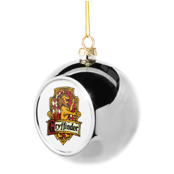 Gryffindor, Harry potter, Χριστουγεννιάτικη μπάλα δένδρου Ασημένια 8cm