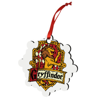 Gryffindor, Harry potter, Christmas ornament snowflake wooden 7.5cm