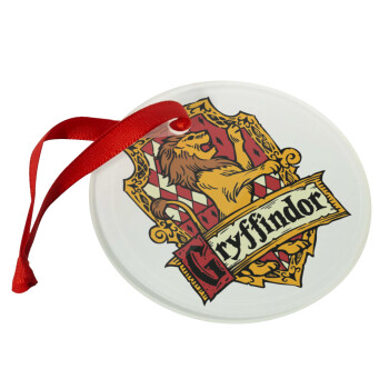 Gryffindor, Harry potter, Χριστουγεννιάτικο στολίδι γυάλινο 9cm