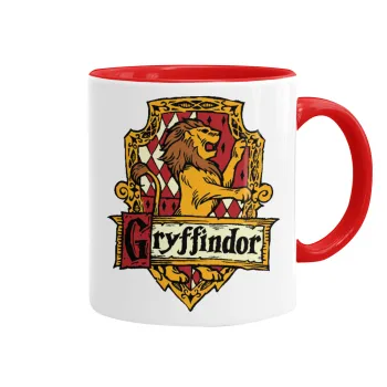 Gryffindor, Harry potter, Κούπα χρωματιστή κόκκινη, κεραμική, 330ml