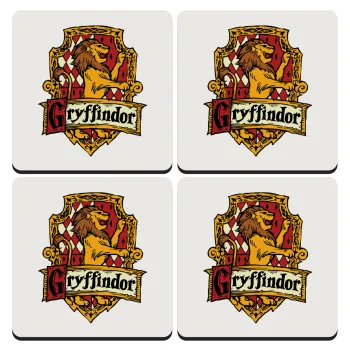 Gryffindor, Harry potter, ΣΕΤ 4 Σουβέρ ξύλινα τετράγωνα (9cm)