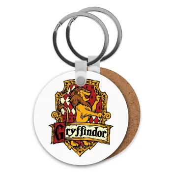 Gryffindor, Harry potter, Μπρελόκ Ξύλινο στρογγυλό MDF Φ5cm