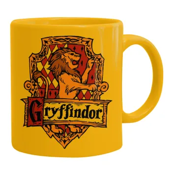 Gryffindor, Harry potter, Κούπα, κεραμική κίτρινη, 330ml