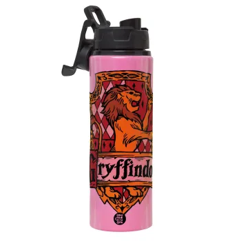 Gryffindor, Harry potter, Metallic water bottle with safety lid, 850ml aluminum
