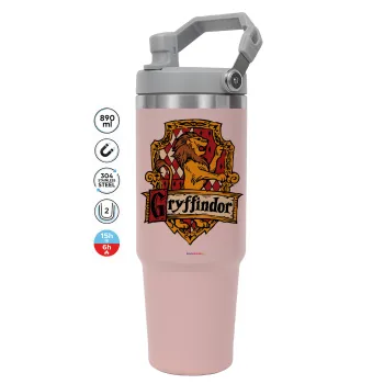 Gryffindor, Harry potter, Pink color, 890ml (30oz) stainless Steel Tumbler with Handle