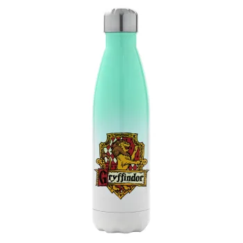 Gryffindor, Harry potter, Metal mug thermos Green/White (Stainless steel), double wall, 500ml