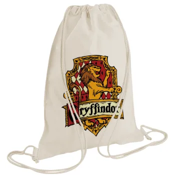 Gryffindor, Harry potter, Backpack bag GYMBAG natural (28x40cm)