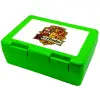 Children's cookie container GREEN 185x128x65mm (BPA free plastic)