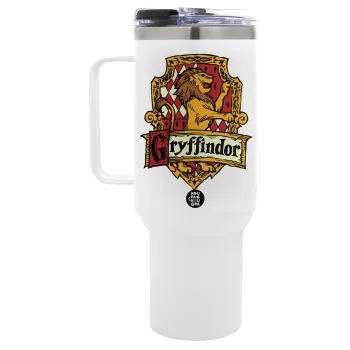 Gryffindor, Harry potter, Mega Tumbler με καπάκι, διπλού τοιχώματος (θερμό) 1,2L
