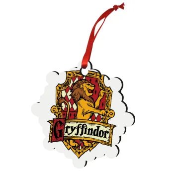 Gryffindor, Harry potter, Στολίδι Χριστουγεννιάτικο στολίδι snowflake ξύλινο 7.5cm