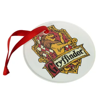 Gryffindor, Harry potter, Στολίδι Χριστουγεννιάτικο στολίδι γυάλινο 9cm