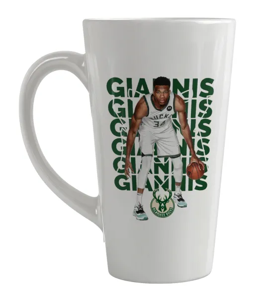 Giannis Antetokounmpo — Large tapered latte mug, ceramic, 450ml