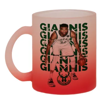 Γιάννης Αντετοκούνμπο, Κούπα γυάλινη δίχρωμη με βάση το κόκκινο ματ, 330ml