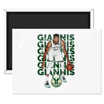 Giannis Antetokounmpo, Ορθογώνιο μαγνητάκι ψυγείου διάστασης 9x6cm
