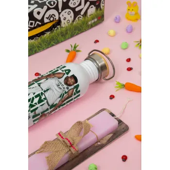 Γιάννης Αντετοκούνμπο, Πασχαλινή Λαμπάδα με παγούρι μεταλλικό (620ml, stainless steel) & κερί αρωματικό πλακέ (30cm) (ΡΟΖ)