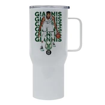 Giannis Antetokounmpo, Mega Stainless steel Tumbler with lid, double wall 750L
