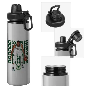 Giannis Antetokounmpo, Metallic water bottle with safety cap, 850ml aluminum