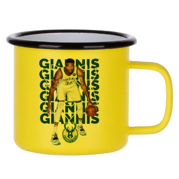 Giannis Antetokounmpo, Metallic enamel MATT Yellow cup 360ml