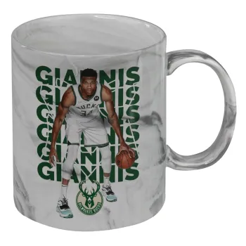 Giannis Antetokounmpo, Mug ceramic marble style, 330ml
