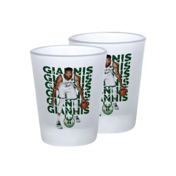 Giannis Antetokounmpo, Σφηνοπότηρα γυάλινα 45ml του πάγου (2 τεμάχια)