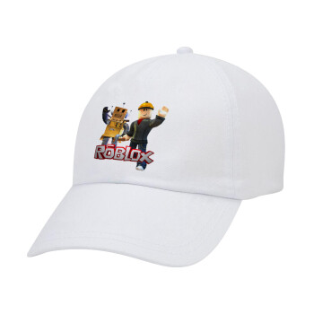 Roblox, Καπέλο Ενηλίκων Baseball Λευκό 5-φύλλο (POLYESTER, ΕΝΗΛΙΚΩΝ, UNISEX, ONE SIZE)