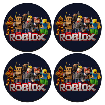 Roblox, SET of 4 round wooden coasters (9cm)