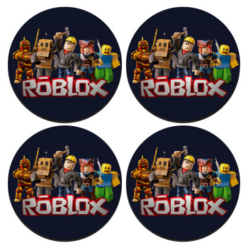Roblox, SET of 4 round wooden coasters (9cm)