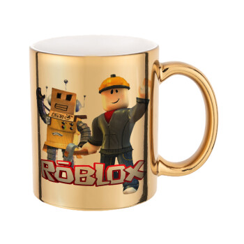 Roblox, Mug ceramic, gold mirror, 330ml