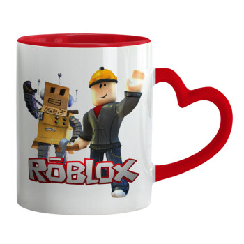 Roblox, Mug heart red handle, ceramic, 330ml