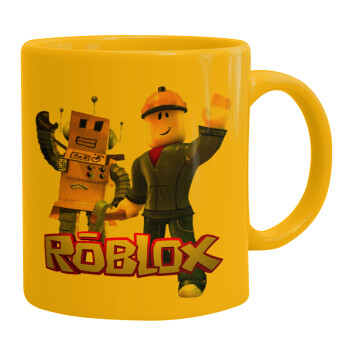 Roblox, Ceramic coffee mug yellow, 330ml (1pcs)