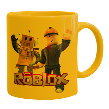 Roblox, Ceramic coffee mug yellow, 330ml