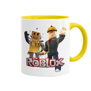 Roblox, Κούπα χρωματιστή κίτρινη, κεραμική, 330ml