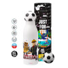 Soccer Metal mug thermos, double wall, 550ml