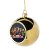 Golden Christmas tree ball ornament 8cm