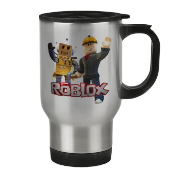 Roblox, Κούπα ταξιδιού ανοξείδωτη με καπάκι, διπλού τοιχώματος (θερμό) 450ml