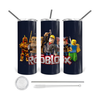 Roblox, Tumbler stainless steel 600ml, with metal straw & cleaning brush
