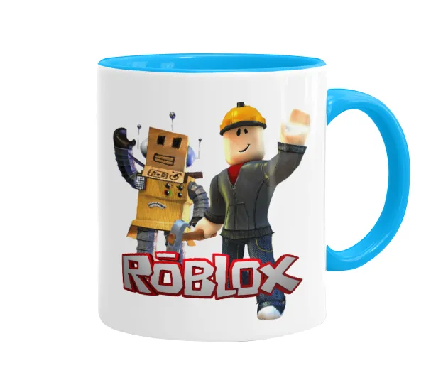 Roblox — Mug colored light blue, ceramic, 330ml