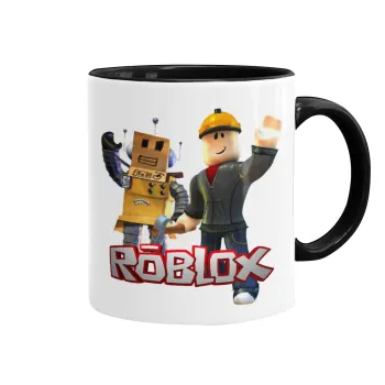 Roblox, Κούπα χρωματιστή μαύρη, κεραμική, 330ml