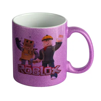 Roblox, Κούπα Μωβ Glitter που γυαλίζει, κεραμική, 330ml