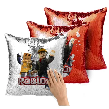 Roblox, Μαξιλάρι καναπέ Μαγικό Κόκκινο με πούλιες 40x40cm περιέχεται το γέμισμα