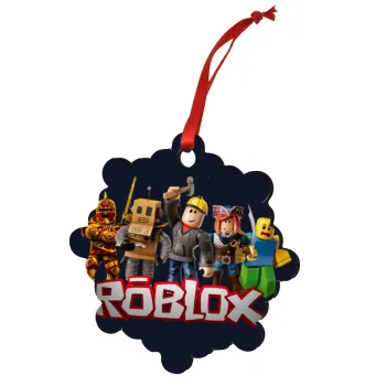 Roblox, Christmas ornament snowflake wooden 7.5cm