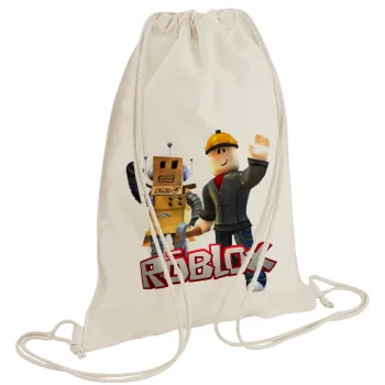 Roblox, Τσάντα πλάτης πουγκί GYMBAG natural (28x40cm)