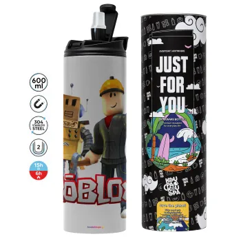 Roblox, Tumbler stainless steel GREY 600ml