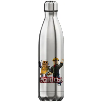 Roblox, Μεταλλικό παγούρι θερμός Inox (Stainless steel), διπλού τοιχώματος, 750ml