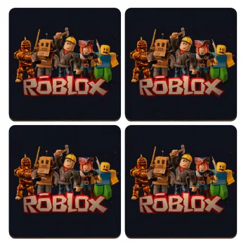 Roblox, ΣΕΤ x4 Σουβέρ ξύλινα τετράγωνα plywood (9cm)