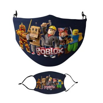 Roblox, Μάσκα υφασμάτινη Ενηλίκων πολλαπλών στρώσεων με υποδοχή φίλτρου