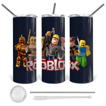 Roblox, Tumbler stainless steel 600ml, with metal straw & cleaning brush